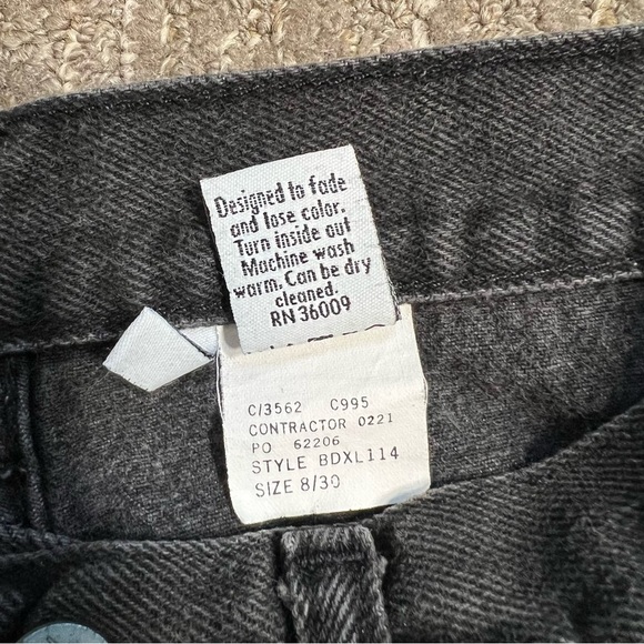 Vintage Calvin Klein 90’s Jeans High Rise Tapered Straight Leg Faded Black - Picture 5 of 5